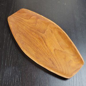 *Only 1 Left!!!* Large Teak Carved Serving Tray Platter Dish